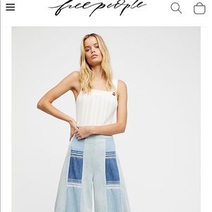 Free People Willa Pieced wide leg Jean